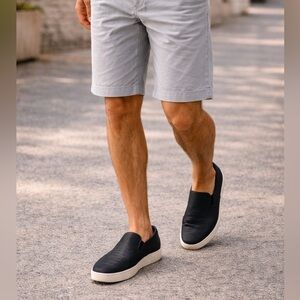 Men's Black Slip-On Shoes